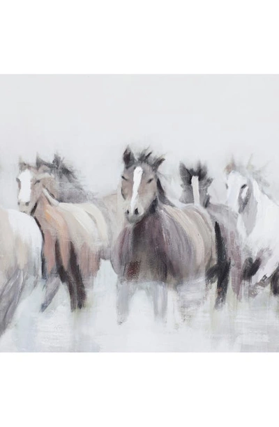 Willow Row Horse Canvas Framed Wall Art In Gray