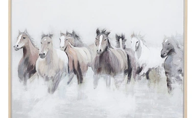Willow Row Horse Canvas Framed Wall Art In Gray