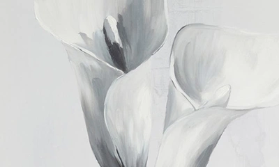 Willow Row Calla Lily Canvas Framed Wall Art In White