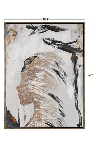 Willow Row Canvas Framed Wall Art In Brown