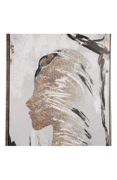 Willow Row Canvas Framed Wall Art In Brown