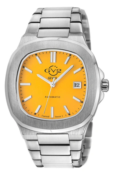 Shop Gv2 Potente Automatic Bracelet Watch, 40mm In Yellow