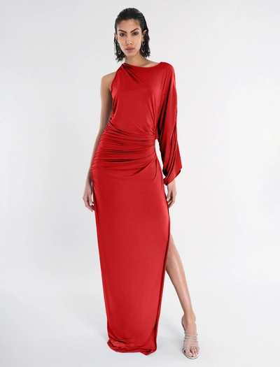 Shop Bcbgmaxazria Merritt Evening Gown In Red