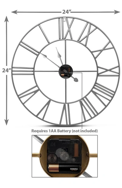 Sorbus 24in Metal Decorative Wall Clock In Metallic