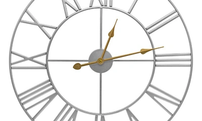 Sorbus 24in Metal Decorative Wall Clock In Metallic