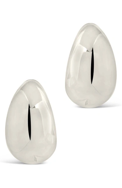 Sterling Forever Eclipse Hoop Earrings In Silver