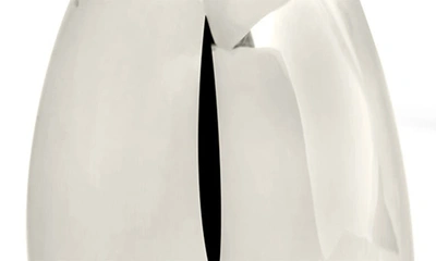 Sterling Forever Eclipse Hoop Earrings In Silver