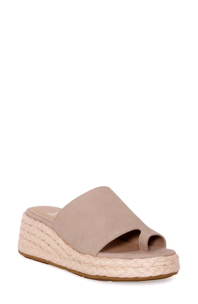 Shop Eileen Fisher Tarry Toe Loop Espadrille Wedge Slide Sandal In Bone