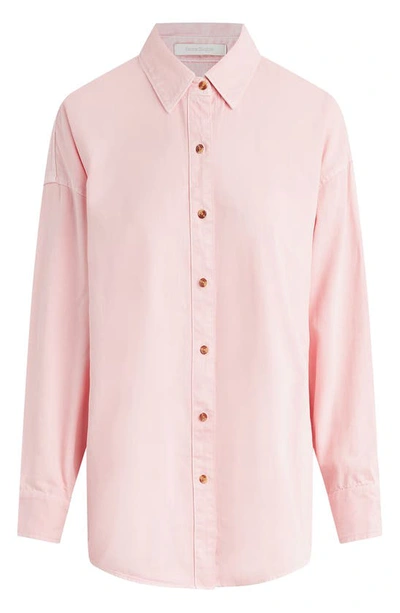 Shop Favorite Daughter Ex-boyfriend Solid Button-up Shirt In Ballet Slipper