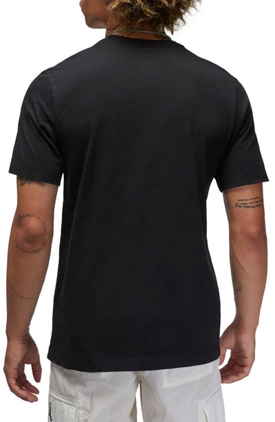 Shop Jordan Flight Essentials Graphic T-shirt In Black/ Royal Tint