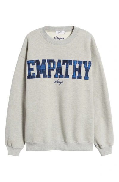 Shop The Mayfair Group Empathy Always Graphic Sweatshirt In Grey