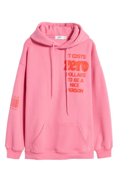 Shop The Mayfair Group It Costs Zero Graphic Hoodie In Pink