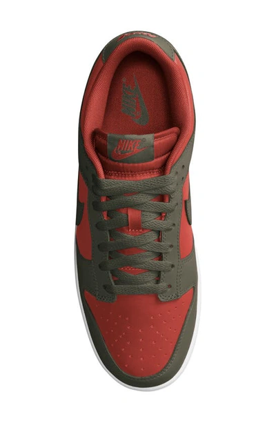 Shop Nike Dunk Low Retro Bttys Sneaker In Mystic Red/ Cargo Khaki/ White