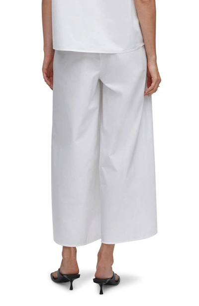 Shop Mango Cotton Pull-on Culottes In Off White