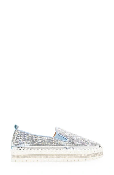 Azalea Wang Rhinestone Sneaker In Denim