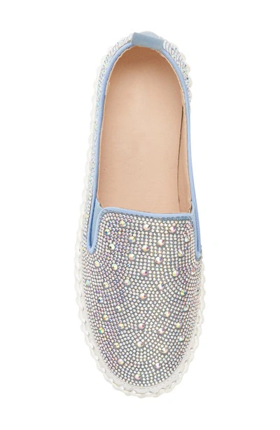 Shop Azalea Wang Rhinestone Sneaker In Denim