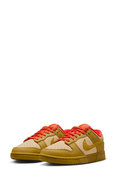 Shop Nike Dunk Low Sneaker In Sesame/ Bronzine/ Picante Red