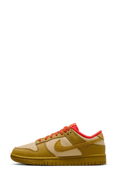 Shop Nike Dunk Low Sneaker In Sesame/ Bronzine/ Picante Red