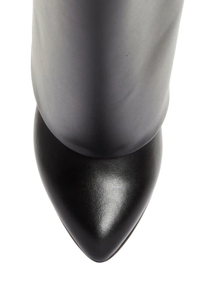 Givenchy Shark Lock Calf Leather Knee-high Boots In Black