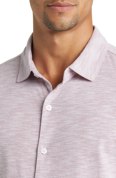Shop Robert Barakett Norwood Mercerized Cotton Button-up Shirt In Coral Pink