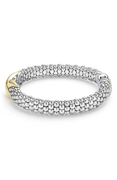 Lagos Embrace Center X Bracelet In Silver/ Gold