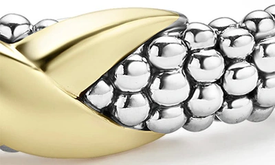 Shop Lagos Embrace Center X Bracelet In Silver/ Gold