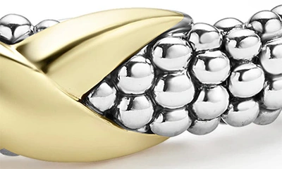 Lagos Embrace Center X Bracelet In Silver/ Gold