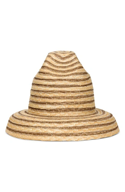 Shop Cult Gaia Magda Stripe Straw Hat In Soil Multi