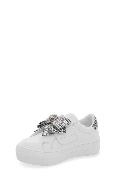 Shop Kurt Geiger London Kids' Mini Laney Bow Sneaker In White