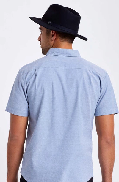 Brixton Messer Packable Wool Fedora In Black/black