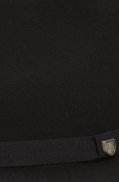 Shop Brixton Messer Packable Wool Fedora In Black/black