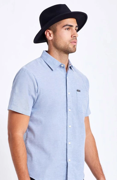 Brixton Messer Packable Wool Fedora In Black/black