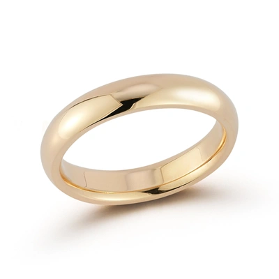 Shop Dana Rebecca Designs Drd 4mm Gold Band In Yellow Gold