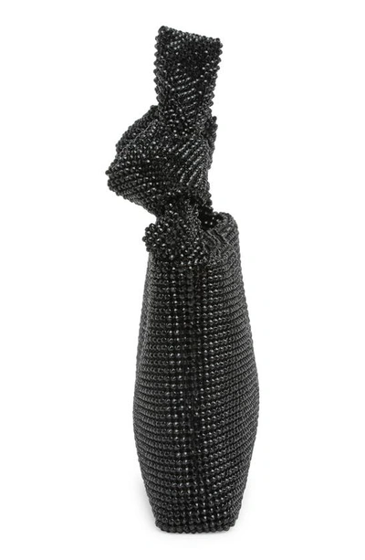 Jessica Mcclintock Everleigh Crystal Mesh Shoulder Bag In Black