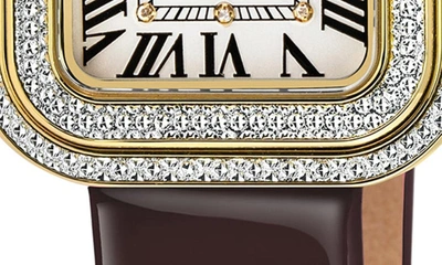 Shop Gv2 Bellagio Diamond Swiss Bracelet Watch, 30mm In Burgundy