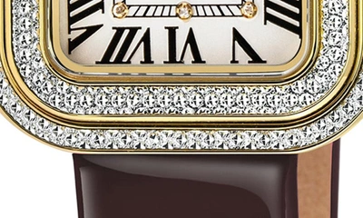 Gv2 Bellagio Diamond Swiss Bracelet Watch, 30mm In Burgundy