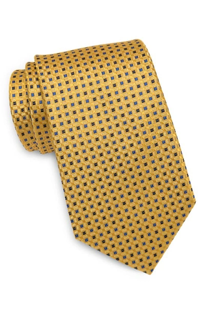 Shop Duchamp Medallion Print Silk Tie In Yellow