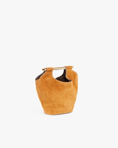 Shop Staud Mar Mini Bucket Bag In Tan/black