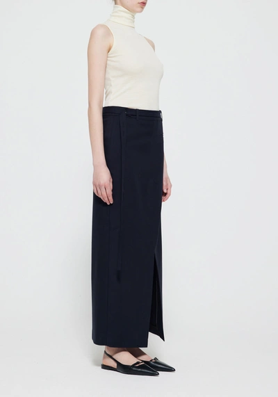 Shop Rohe Reimagined Tailored Skirt In Navy