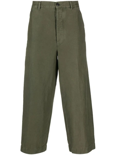 Shop Dries Van Noten "pip" Trousers By In Green