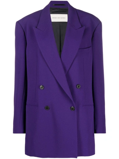 Shop Dries Van Noten Bliss 7216 Ww Jacket Pur In Pink & Purple