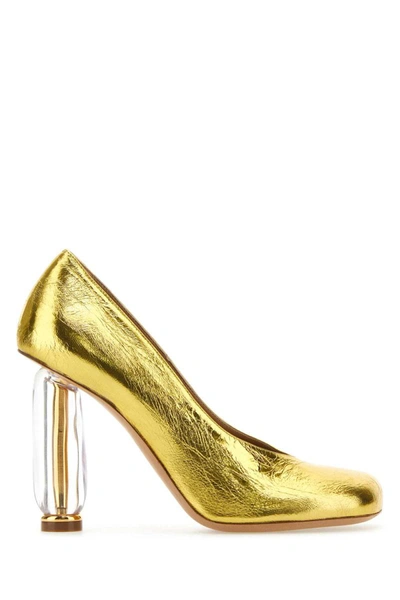 Shop Dries Van Noten Heeled Shoes In Gold