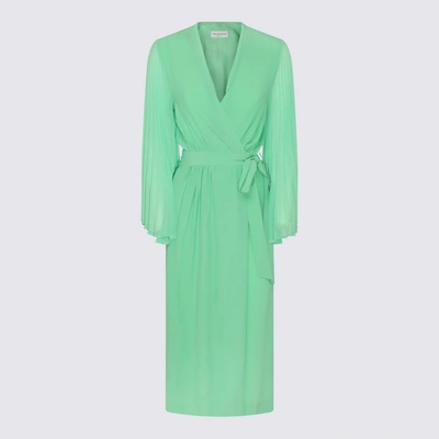 Shop Dries Van Noten Light Green Silk Blend Dress