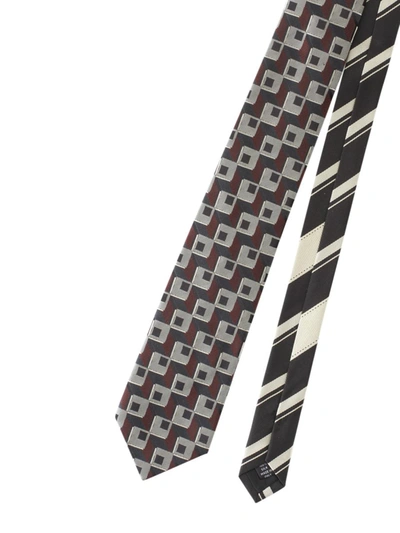 Shop Dries Van Noten Tie 102 Q.3903 M.w.tie Accessories In Grey
