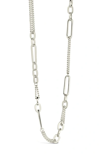 Sterling Forever Rowena Chain Link Necklace In Silver