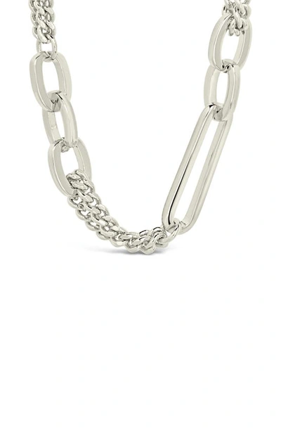 Sterling Forever Rowena Chain Link Necklace In Silver