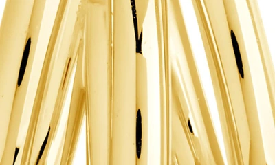 Sterling Forever Three Row Hoop Earrings In Gold