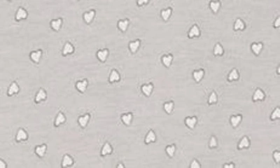 Shop Anne Klein Heart Print Short Sleeve Henley & Shorts Pajamas In Grey Hearts