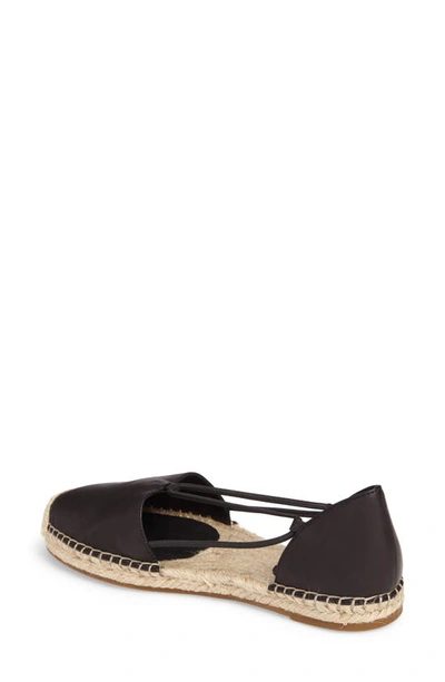 Shop Eileen Fisher Lee Espadrille Flat In Black Washed Leather
