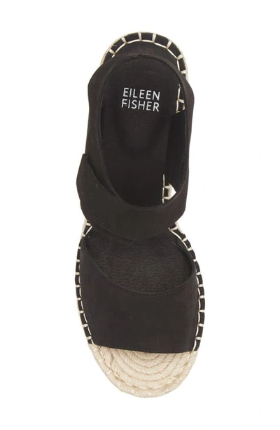 Shop Eileen Fisher Weslia Espadrille Platform Wedge Sandal In Black